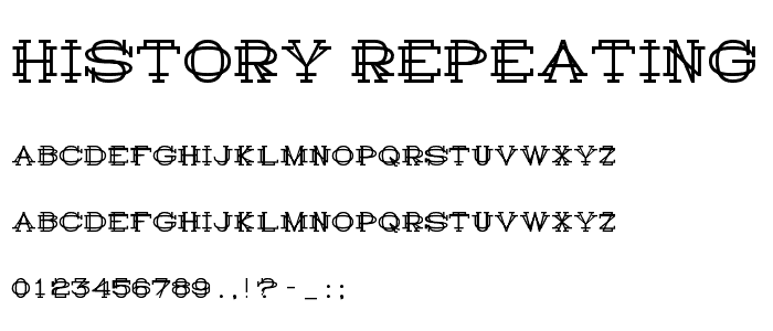 History Repeating Regular font